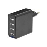 Alimentator USB 230V TA 480 USB, 4 iesiri 4.8A negru Trevi